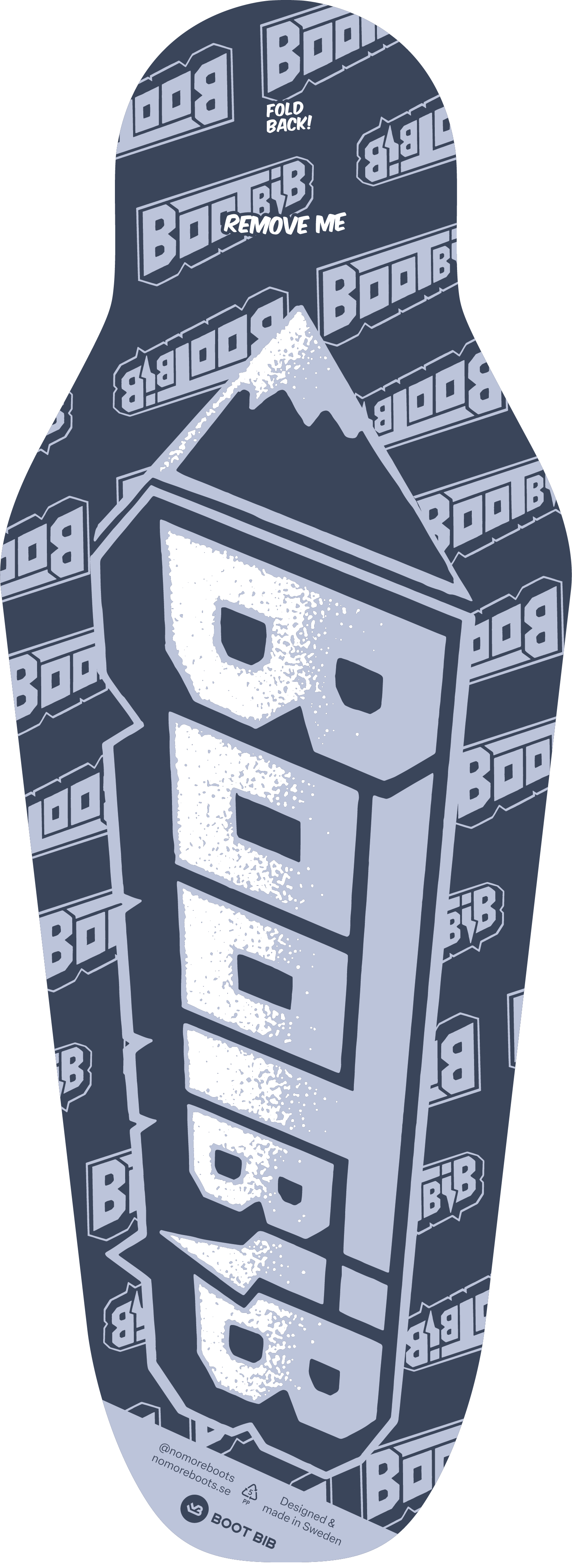 Boot Bib Senior Retro Blue